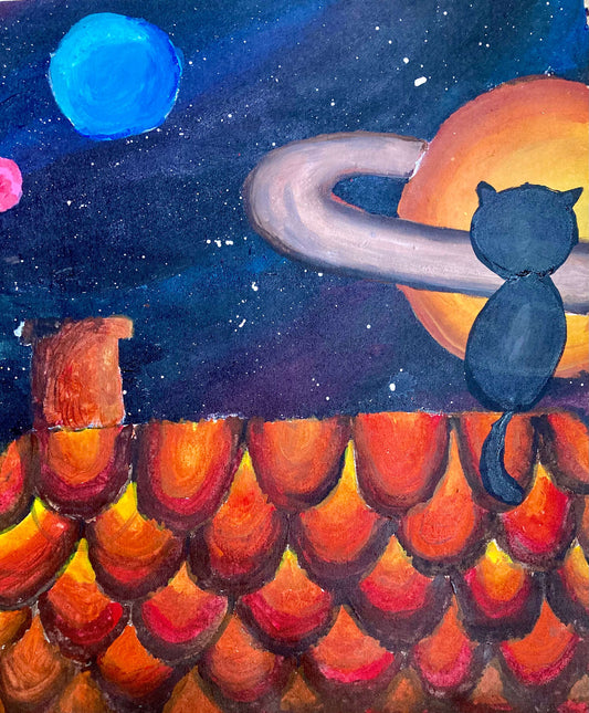 The Cat Who Stargazed at Saturn