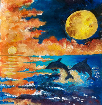Leaps of Joy in the Ocean's Glow