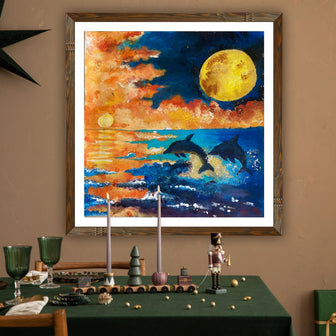 Leaps of Joy in the Ocean's Glow